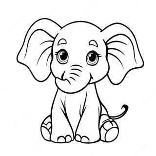 Baby Olifant Kleurplaat 57544-47842