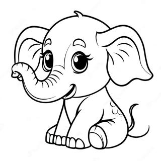 Baby Olifant Kleurplaat 57544-47843