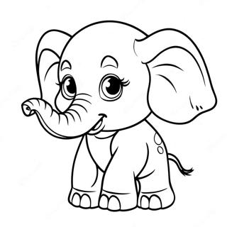 Baby Olifant Kleurplaat 57544-47844