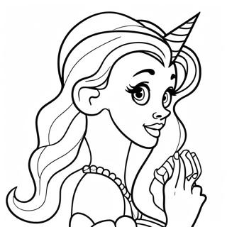 Kleurrijke Disney Prinses Tattoo Kleurplaat 57625-47912