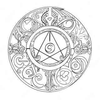 Wicca Symbolen Kleurplaat 57654-47932