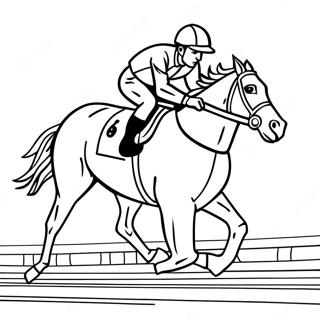 Jockey Racepaard Kleurplaat 57754-48002