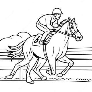 Jockey Racepaard Kleurplaat 57754-48003