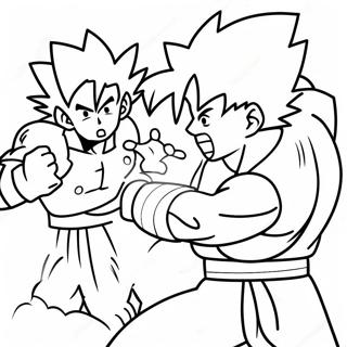 Goku Vs Naruto Epische Strijd Kleurplaat 57784-48031