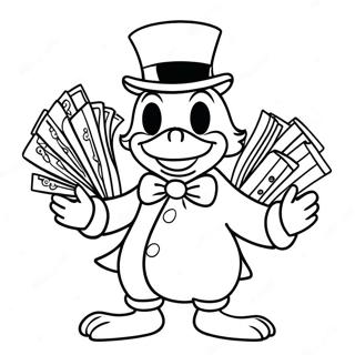 Scrooge Mcduck Met Geldzakken Kleurplaat 57865-48103