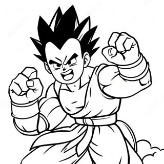 Gohan In Epische Strijdhouding Kleurplaat 57945-48165