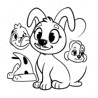 Speelse Kleurplaat Van Disney Honden 58115-48299