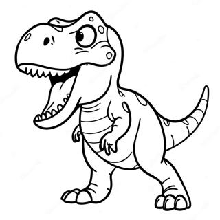 Felle T Rex Brullende Kleurplaat 58415-48533