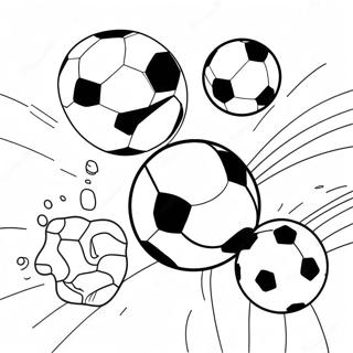 Stuiterende Voetballen Kleurplaat 58566-48649