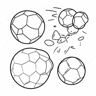 Stuiterende Voetballen Kleurplaat 58566-48650