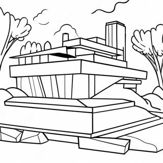 Frank Lloyd Wright Architectuur Kleurplaat 58805-48854