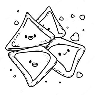 Heerlijke Hamantaschen Met Sprinkles Kleurplaat 58916-48939