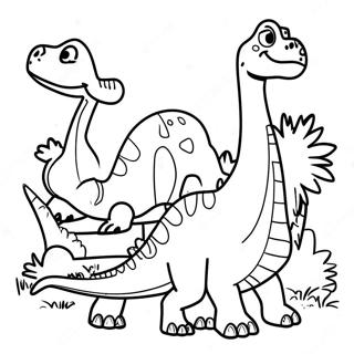 Dinoco Dinosaurussen Familie Kleurplaat 59006-49011