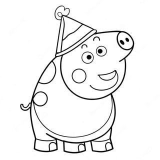 Peppa Pig Feesthoed Kleurplaat 59297-49232