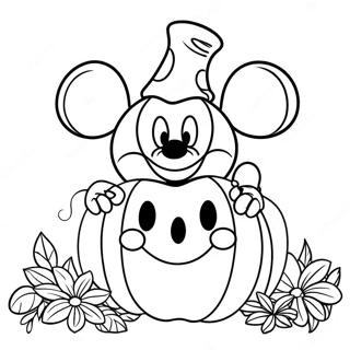 Mickey Mouse Pompoen Kleurplaat 59376-49292