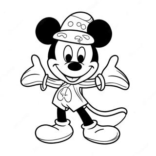 Mickey Mouse In Een Spookachtig Kostuum Kleurplaat 59377-49293