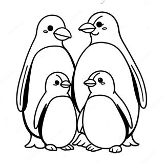 Schattige Pinguin Familie Kleurplaat 59397-49309