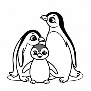 Schattige Pinguin Familie Kleurplaat 59397-49311