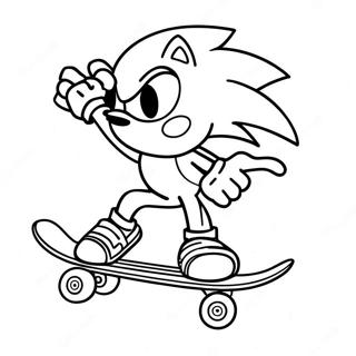 Sonic Skateboard Kleurplaten