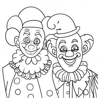 Grappige Clowns In Het Geweldig Digitaal Circus Kleurplaat 59567-49445