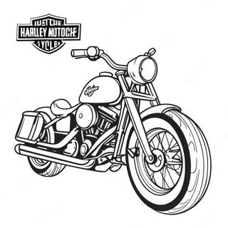 Klassieke Harley Motorfiets In Actie Kleurplaat 59597-49470