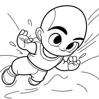 Krillin In Actie Kleurplaat 59827-49653