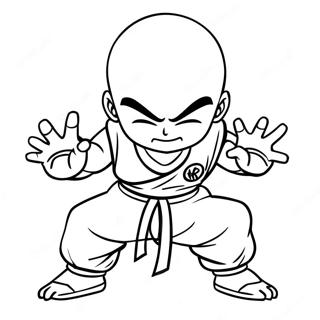 Krillin In Actie Kleurplaat 59827-49654