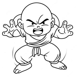 Krillin In Actie Kleurplaat 59827-49655