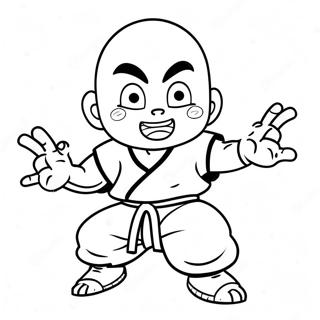 Krillin In Actie Kleurplaat 59827-49656