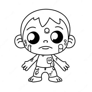 Schattige Chibi Zombie Kleurplaat 60607-50275