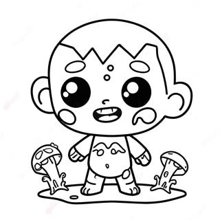 Schattige Chibi Zombie Kleurplaat 60607-50276