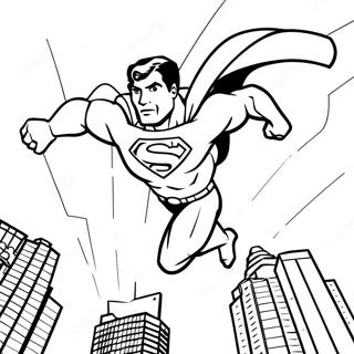 Superman Vliegend In Actie Kleurplaat 60717-50359