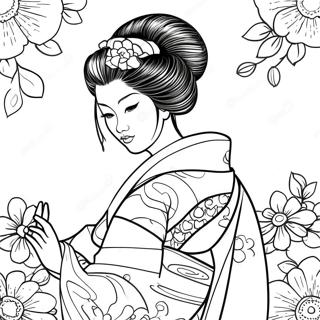 Geisha Kleurplaten