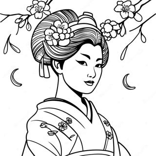 Geisha Kleurplaten