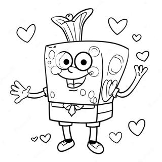 Spongebob Valentijns Kleurplaten