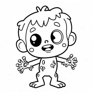 Schattige Cartoon Zombie Kleurplaat 61147-50701