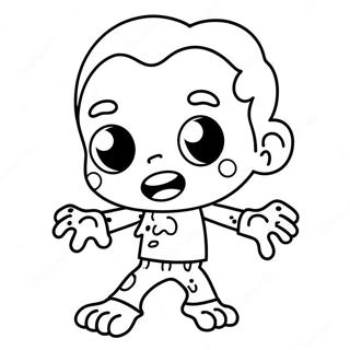 Schattige Cartoon Zombie Kleurplaat 61147-50702