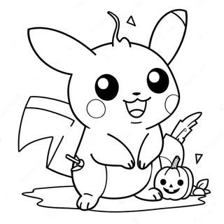 Halloween Pikachu Kleurplaat 6114-4883