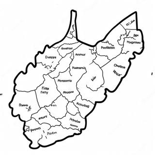 West Virginia Staatssilhouet Kleurplaat 61156-50715