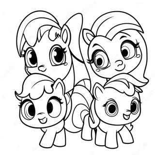 Schattige My Little Pony Cutie Mark Crew Vrienden Kleurplaat 61177-50729