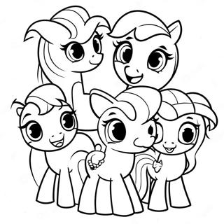 Schattige My Little Pony Cutie Mark Crew Vrienden Kleurplaat 61177-50732