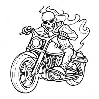 Ghost Rider Op Motor Kleurplaat 6125-4896