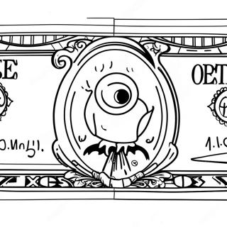 Schattig Dollarbiljet Met Ogen Kleurplaat 61357-50873