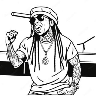 Lil Wayne In Concert Kleurplaat 61597-51061