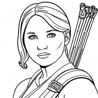 Katniss Everdeen Kleurplaat 61636-51102