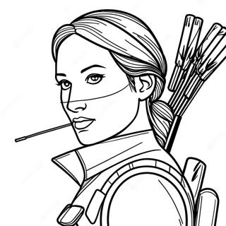 Katniss Everdeen Kleurplaat 61636-51103