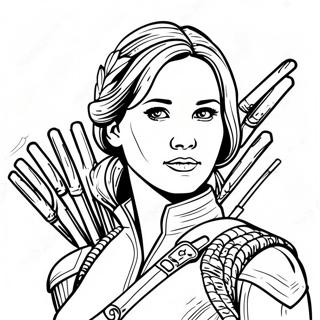 Katniss Everdeen Kleurplaat 61636-51104