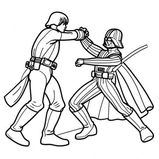 Luke Skywalker Vs Darth Vader Kleurplaten