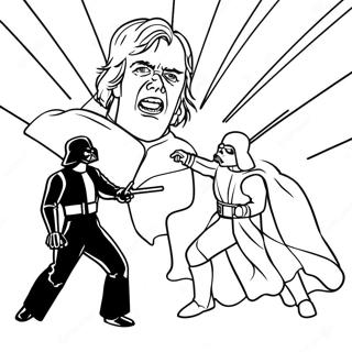 Luke Skywalker Vs Darth Vader Epische Strijd Kleurplaat 62467-51742