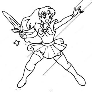 Sailor Jupiter In Strijdhouding Kleurplaat 62518-51792